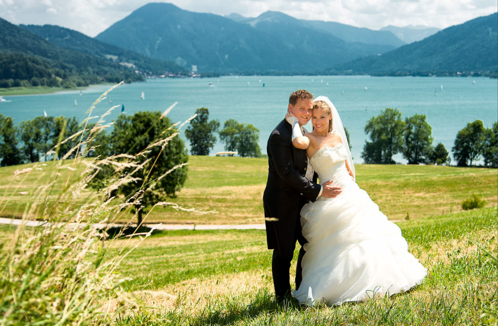 Hochzeitsfoto am Tegernsee