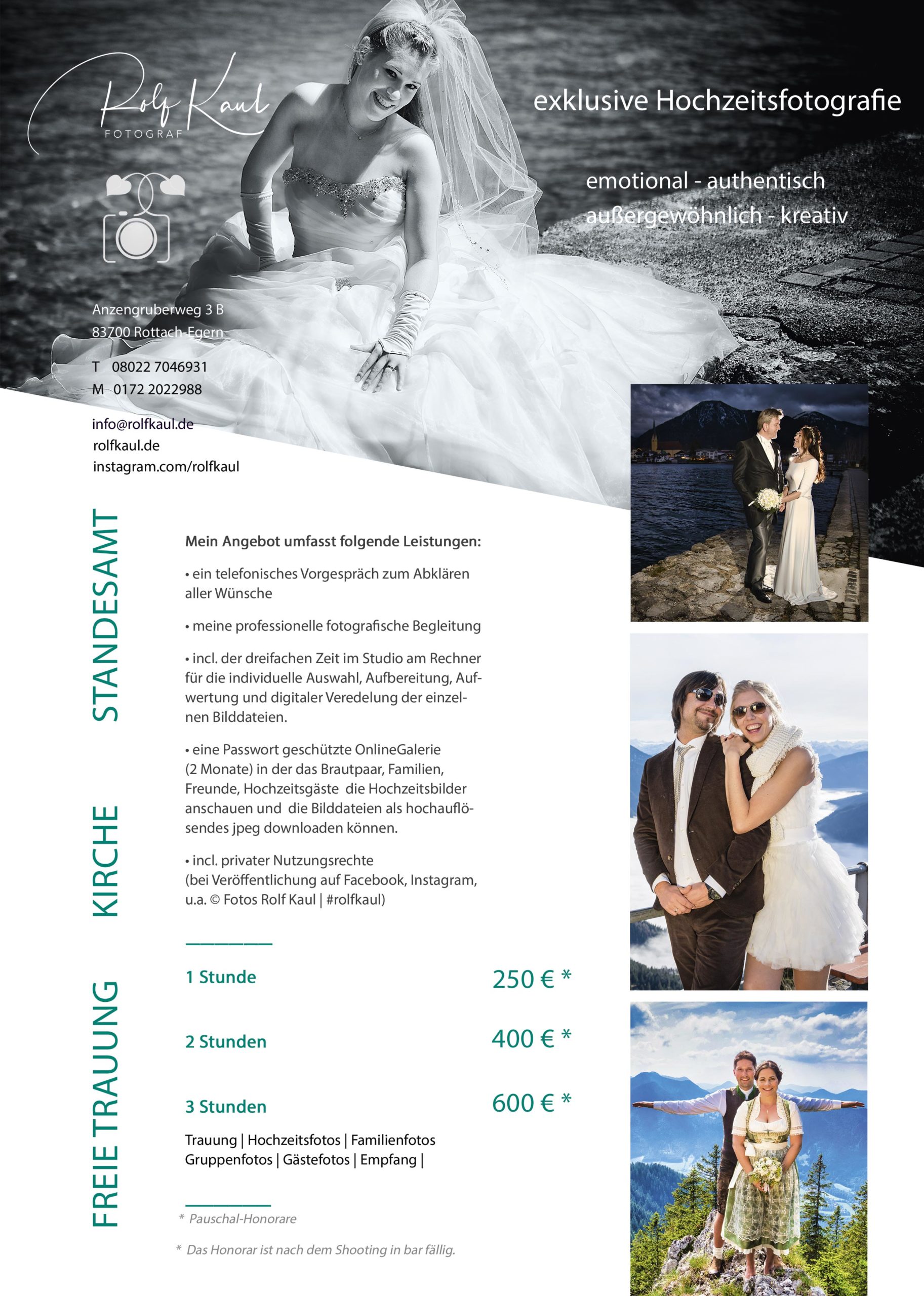 Preisliste Hochzeit Standesamt