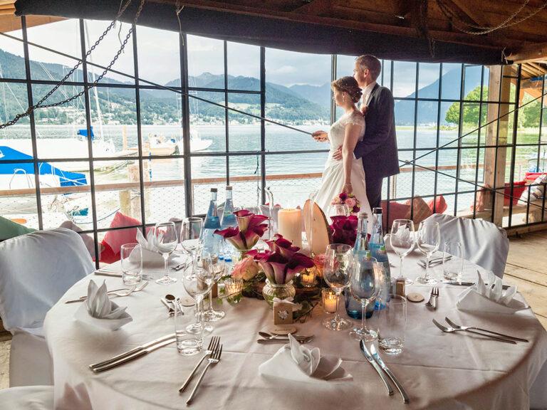 Brautpaar Bootshaus Tegernsee